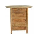 Mesa de cabeceira em madeira com porta e gaveta Farran Saldos