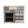 Cómoda aparador estilo shabby chic em madeira multicolor Greg Saldos