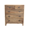 Cómoda em madeira natural para quarto, 5 gavetas Farley Oferta