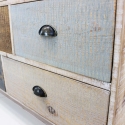 Cómoda em madeira colorida com 8 gavetas estilo shabby chic Donald Escolha