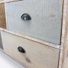 Cómoda em madeira colorida com 8 gavetas estilo shabby chic Donald Escolha