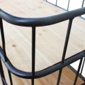 Estante móvel 3 prateleiras estilo industrial com rodas Abner Saldos