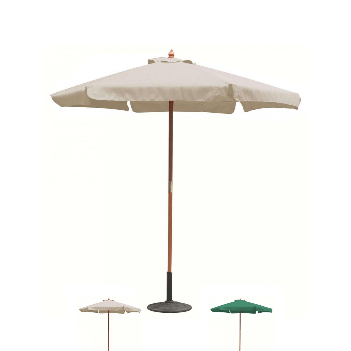 Guarda-sol de jardim redondo Ø2,5m com mastro central em madeira Fantasy Promoção Guarda-sol de jardim redondo Ø2,5m com mastro central em madeira Fantasy Promoção