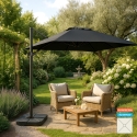 Guarda-Sol de Jardim com braço Ajustável em Alumínio 3x3 Vienna Noir Promoção
