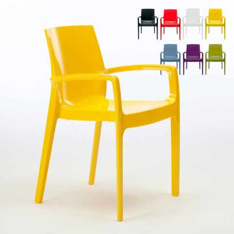 Cadeiras confortáveis, Brilhantes, Profissionais, Empilháveis, Externo e interno, Cream  Promoção