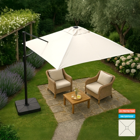 Guarda-sol Quadrado para Jardim Praia Esplanada Café 2.5m Paradise Promoção