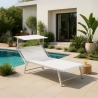 Cama de praia de alumínio Grande Italia Xl profissional 