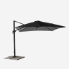 Guarda-Sol para Jardim com Braço Ajustável em Alumínio Super-Resistente 3x3m Paradise Noir Escolha