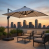Guarda-sol Quadrado para Jardim com Luz LED e Painel solar integrado 3x3 Paradise Saldos