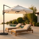Guarda-sol Resistente c/Braço Lateral Giratório 3m Boracay Saldos