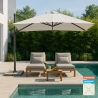 Guarda-sol Branco de Jardim Quadrado Alumínio 3x3 Paradise Promoção