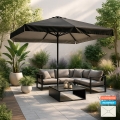 Guarda-chuva Retangular de Alumínio Profissional Alta-Qualidade 3x2m Eden Noir Promoção