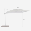 Guarda-chuva de Jardim em Alumínio Não enferruja Resistente ao Clima 3x3m Paradise White Compra