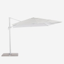 Guarda-chuva de Jardim em Alumínio Não enferruja Resistente ao Clima 3x3m Paradise White Catálogo