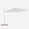 Guarda-chuva de Jardim em Alumínio Não enferruja Resistente ao Clima 3x3m Paradise White Catálogo