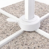 Guarda-chuva de Jardim em Alumínio Não enferruja Resistente ao Clima 3x3m Paradise White Preço