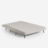 Sofá-cama sala de estar 2 lugares estilo escandinavo tecido Elettra Descontos