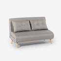 Sofá-cama sala de estar 2 lugares estilo escandinavo tecido Elettra Venda