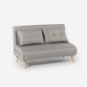 Sofá-cama sala de estar 2 lugares estilo escandinavo tecido Elettra Venda