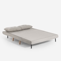 Sofá-cama sala de estar 2 lugares estilo escandinavo tecido Elettra Saldos