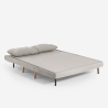 Sofá-cama sala de estar 2 lugares estilo escandinavo tecido Elettra Saldos
