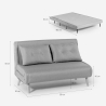 Sofá-cama sala de estar 2 lugares estilo escandinavo tecido Elettra 