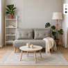 Sofá-cama sala de estar 2 lugares estilo escandinavo tecido Elettra Promoção