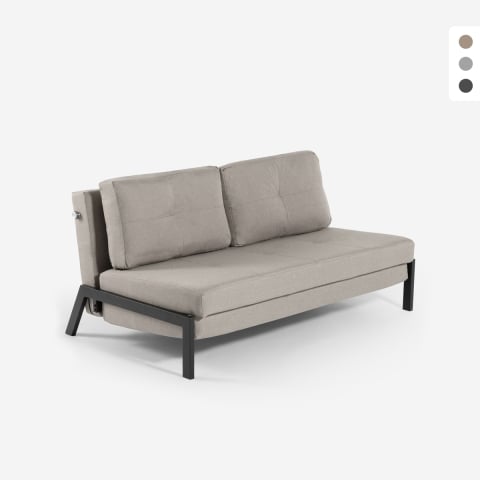 Sofá-cama moderno com 2 lugares em tecido para sala estar Bellamy Promoção