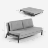 Sofá-cama moderno com 2 lugares em tecido para sala estar Bellamy 