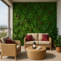 Sebe artificial 3D painel 100x100cm plantas realistas Cerrum Venda