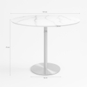 Mesa Redonda Estilo Goblet Moderna Elegante 120cm Efeito Mármore Dourada Monika+ Preço