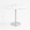 Mesa Redonda Estilo Goblet Moderna Elegante 120cm Efeito Mármore Dourada Monika+ Preço
