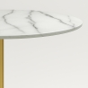 Mesa Redonda 80cm Mármore Dourada Moderna Elegante Monika Catálogo