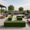 Buxo artificial para cerca de jardim baixa 158x33x56cm Robuk Venda