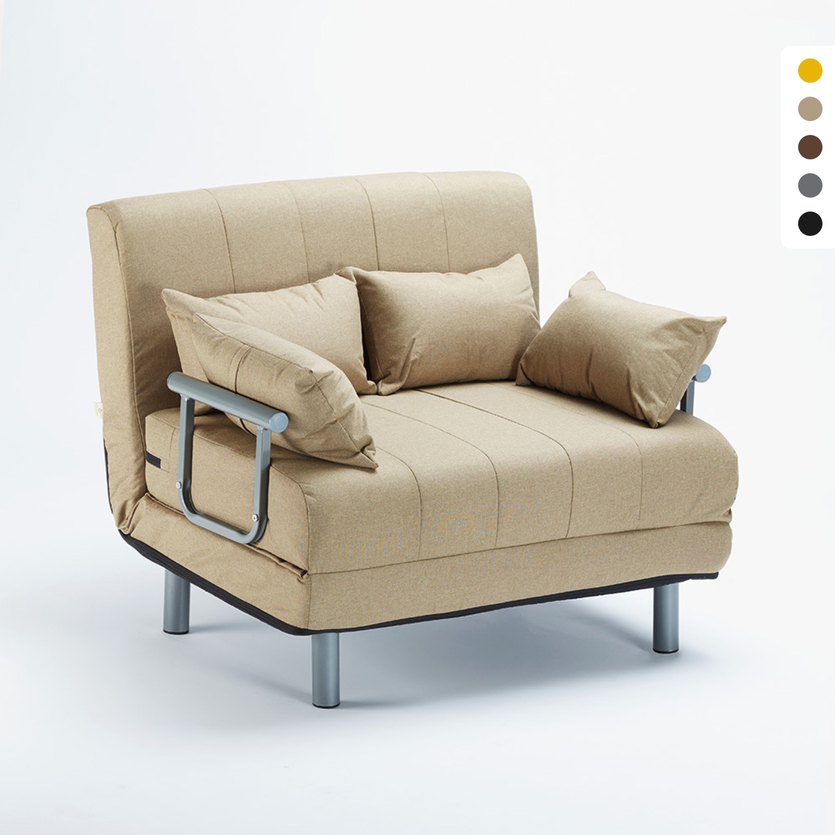 Sofá-cama dobrável p/Apartamentos pequenos Prático Simples Almofadas Deborah twin