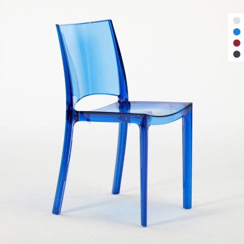 Conjunto de 18 Cadeiras transparentes Moderna Uso externo e interno B-Side Promoção