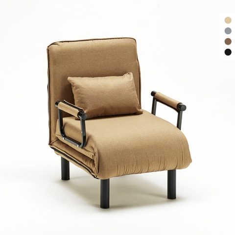 Poltrona clássica c/Cama dobrável Tecido Simples Prática Confortável Deborah Promoção