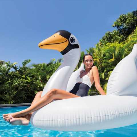 Intex 56287 cisne gigante insuflável flutuante para festas na piscina