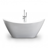 Banheira oval de instalação livre Acrílico Branca Resistente Casa de Banho Siro Venda