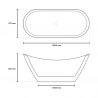Banheira oval de instalação livre Acrílico Branca Resistente Casa de Banho Siro Catálogo