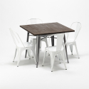 Conjunto de Mesa e Cadeiras Quadradas de Metal Jamaica Modelo