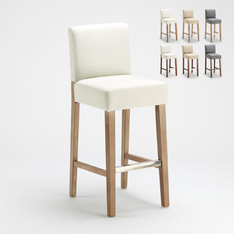 Banco de bar e cozinha em madeira estilo henriksdal 74 cm de altura Comfort xl