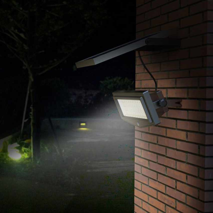 Faretto A Muro Luce Led Energia lampioni Solari Giardino Sensore Movimento Flexible New