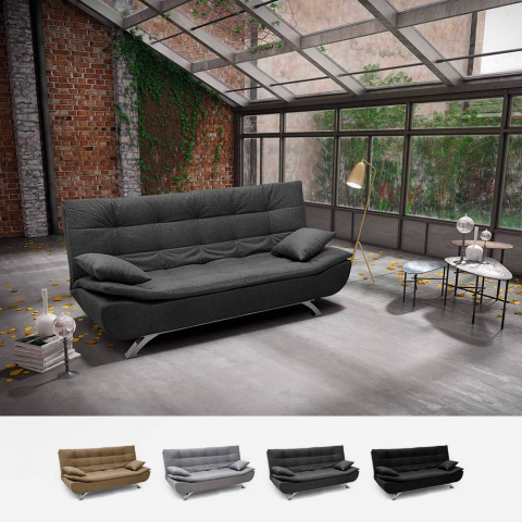 Sofá-cama de microfibra design moderno com 2 lugares Centenario