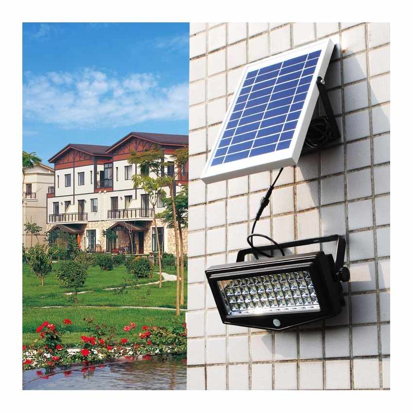 Faretto a muro luce led energia lampioni solari giardino sensore movimento Flexible New