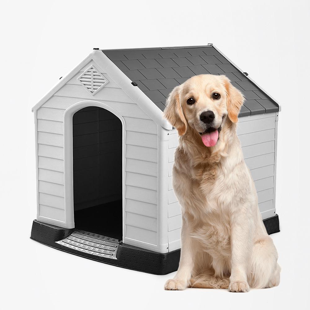 Casa de canil para cães de grande porte em jardim de plástico Bobby