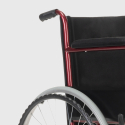 Cadeira de Rodas em Tecido Ortopédica Dobrável p/Deficientes e Idosos Lily Medidas