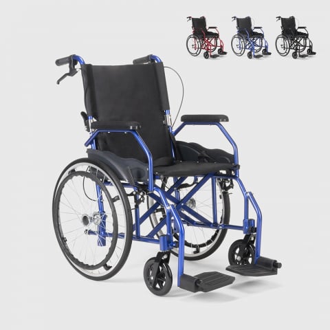 Cadeira de Rodas Dobrável em Tecido Ortopédico com Travões p/Deficientes e Idosos Dasy Promoção