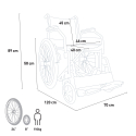 Cadeira de Rodas em Tecido Ortopédica Dobrável p/Deficientes e Idosos Lily 