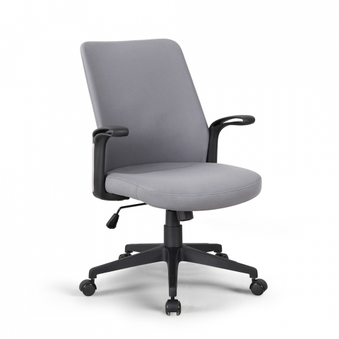Cadeira de escritório clássica poltrona ergonômica em tecido ajustável Mugello